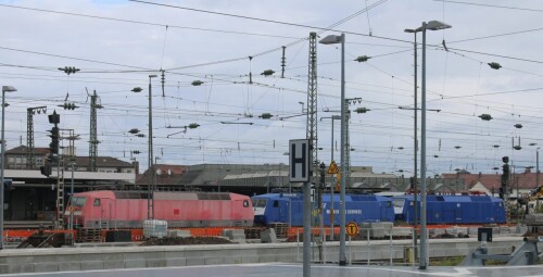 BR 120 WRS blau Drehstromlok Karlsruhe Hbf Hauptbahnhof (1)