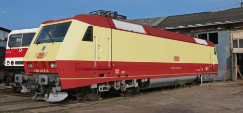 BR 128 AG AEG 12X Trans Europ Express IC Lok Intercity rot beige Bahngarfield Christian