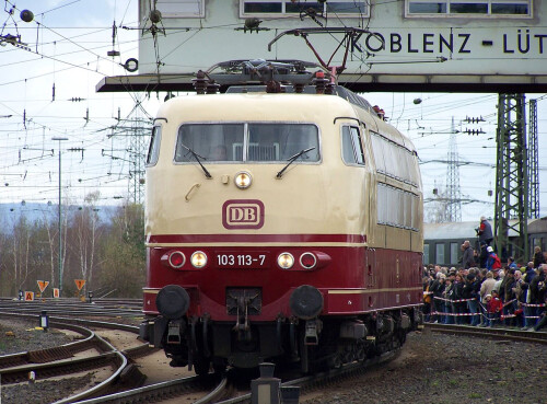 BR 103 BR 181 Lichter Trans Europ Express IC Lok Intercity rot beige Bahngarfield Christian