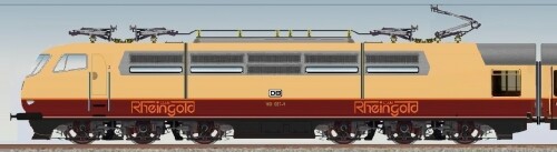 BR 103 E 03 DB TEE Rheingold IC rot beige