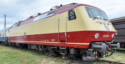 BR 120 Triebkopf Trans Europ Express IC Lok Intercity rot beige Bahngarfield Christian fa