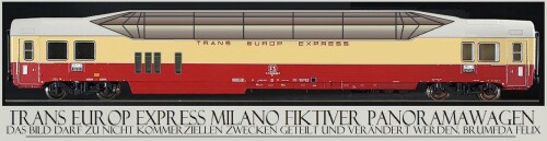 TEE Milano Panoramawagen Domecar Aussichtswagen FS Trans Europ Express Ferrovie dello Stato Kopie
