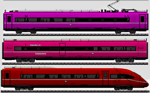 BR 403 406 407 408 a Eurofima bunt ICE 3 Intercity Express DB AG (1)