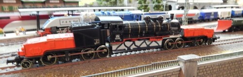 BR 038 schweizer Krokodil Dampfturbine Dampflok orange 1 C C 1 M Garratt