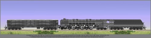 BR 19 1001 Dampfmotorlok Henschel 1 F 3 Wüstenlok 1942 BR 46 BR 53 BR 52 Kondenstender DRG Güterzug 