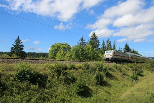 InterCity IC DB BR 147 Doppelstockwagen Donauversinkung Viadukt Eisenbahn Brücke Tuttlingen 2025 08 