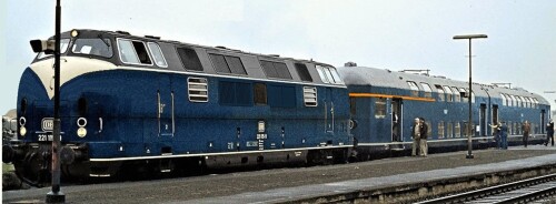 BR 220 V 200 ozeanblau beige LBE Doppelstockwagen DAB 6 8 Sonderzug (1)