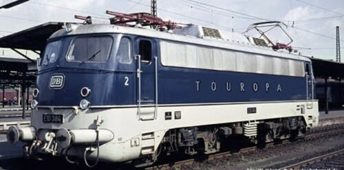 E 10.3 BR 110 112 stahlblau grauer Rahmen Touropa Tigerli