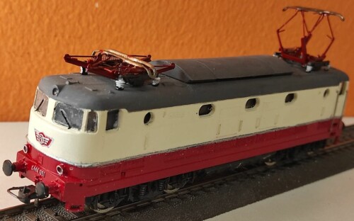 FS E 444 056 TEE Adriatico Trans Europ Express IC Lok Intercity rot beige Dikran1960 a