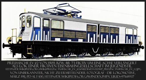 BR 73 Preußische EV 1 2 Altona 1909 AEG DR 73 E Lok frühe Altbau E Lok (2) Kopie