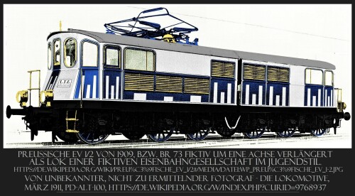 BR 73 Preußische EV 1 2 Altona 1909 AEG DR 73 E Lok frühe Altbau E Lok (2)