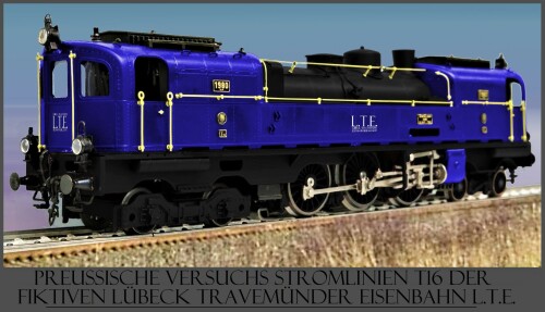 BR 78 Preußische T 16 T16 BR78 Frontführerstand Stromlinienlok Versuchslok Prototyp (1)