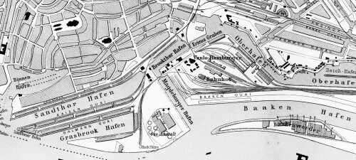 1882 Hamburger Hafen Gleisanlagen, Güterbahnhof Venloer Bahnhof