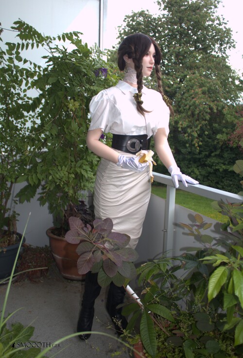 Smoooth SE Doll Cindy Tascha Buiseness Dress Boots Skirt white sexy (2)