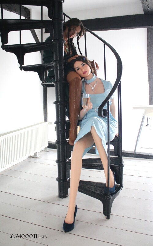 202605 Smoooth wedding Skirt Party Boots brown stockings (12)